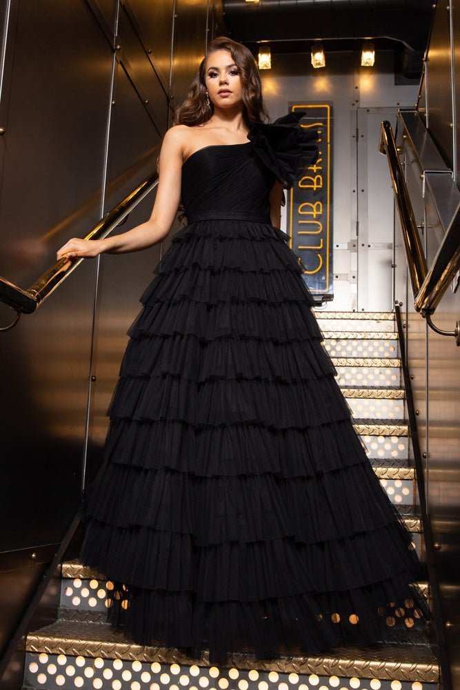 Black Tulle Gown