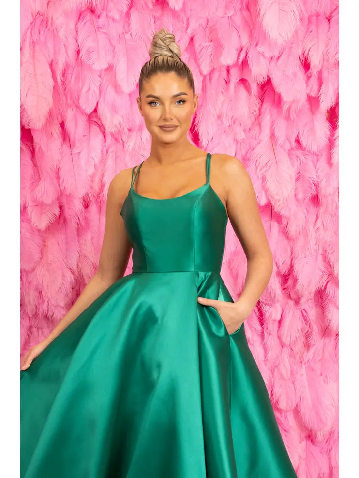 green prom dress