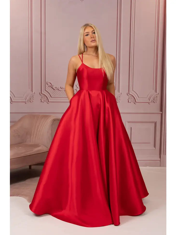 red prom dress