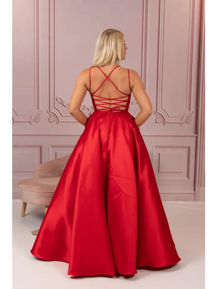 red prom dress