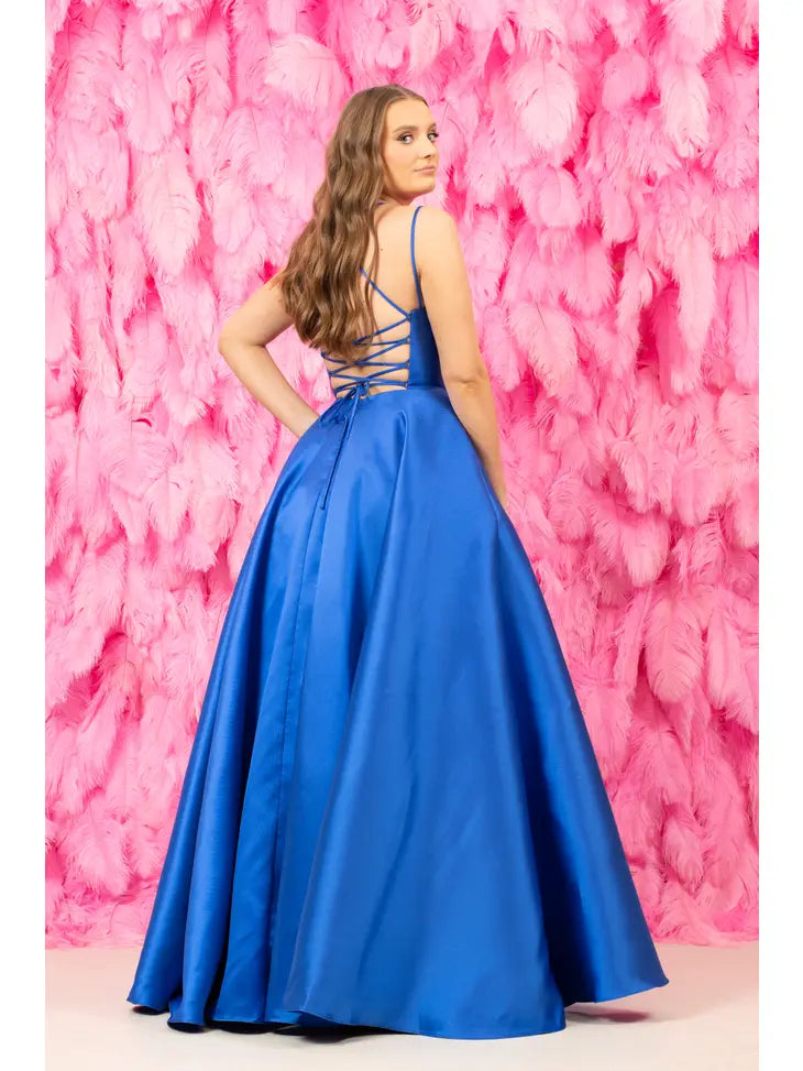 blue prom dress